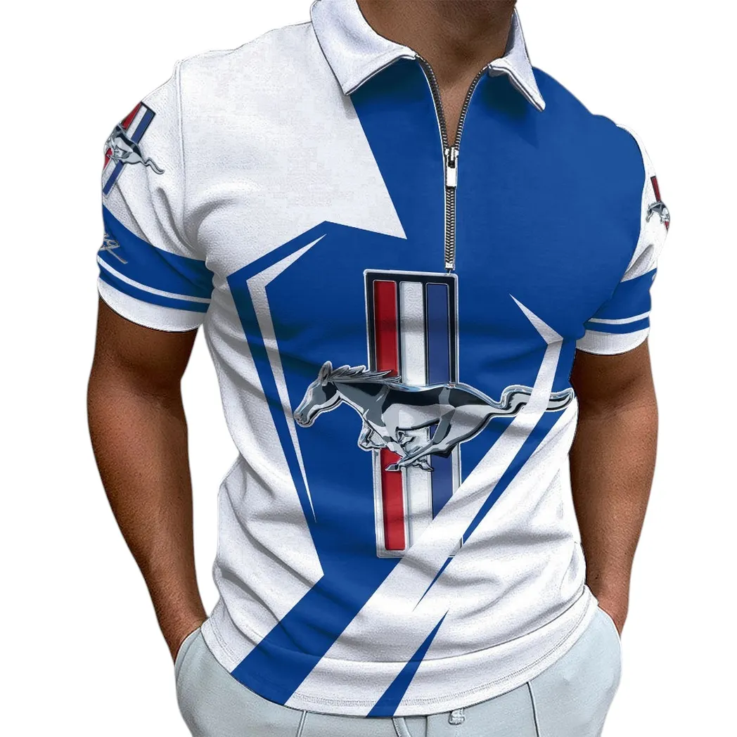ford mustang zipper polo shirt gift for ford mustang lovers gift for him husband boyfriend car3202122520 m2orp