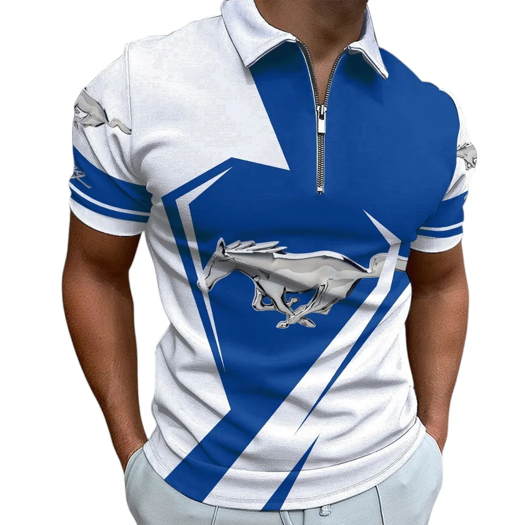ford mustang zipper polo shirt gift for ford mustang lovers gift for him husband boyfriend car3202122550 ukkzm