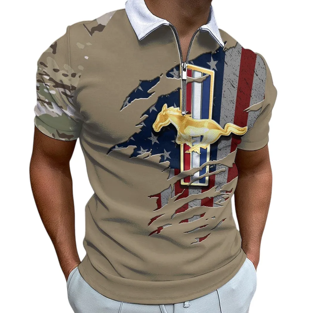 ford mustang zipper polo shirt gift for ford mustang lovers gift for him husband boyfriend car340213029 1 ajkje