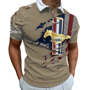 ford mustang zipper polo shirt gift for ford mustang lovers gift for him husband boyfriend car340213030 1 1pwwl