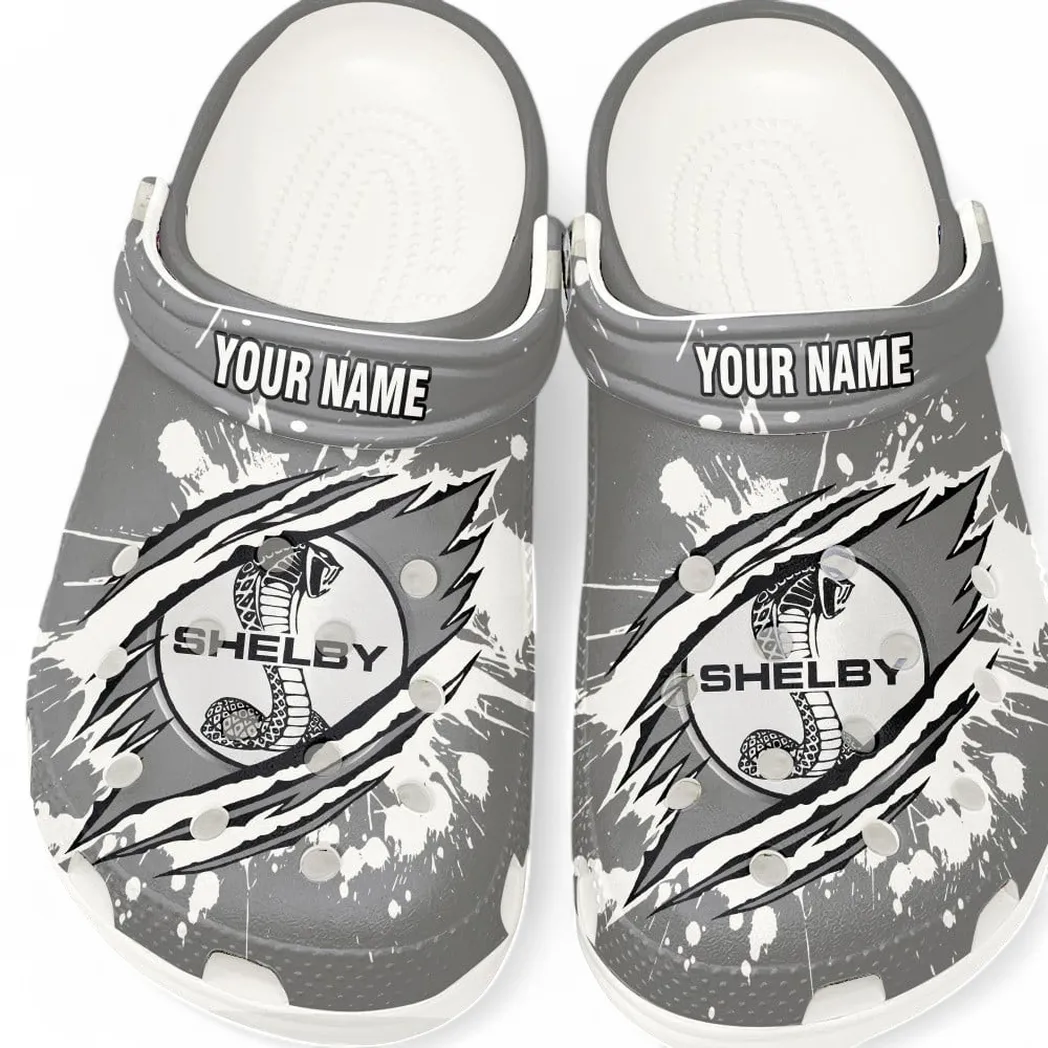 Ford Shelby Crocs, Gift For Ford Shelby Lovers, Gift For Him, Husband, Boyfriend CAR5602192527 - White