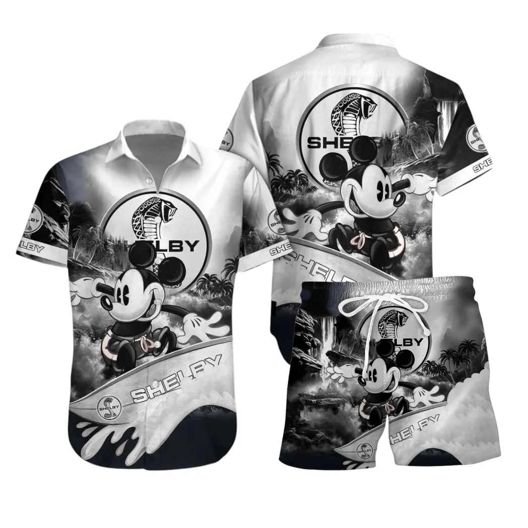 ford shelby hawaiian shirt set gift for ford shelby lovers gift for him husband boyfriend car53030625039 o7nu8