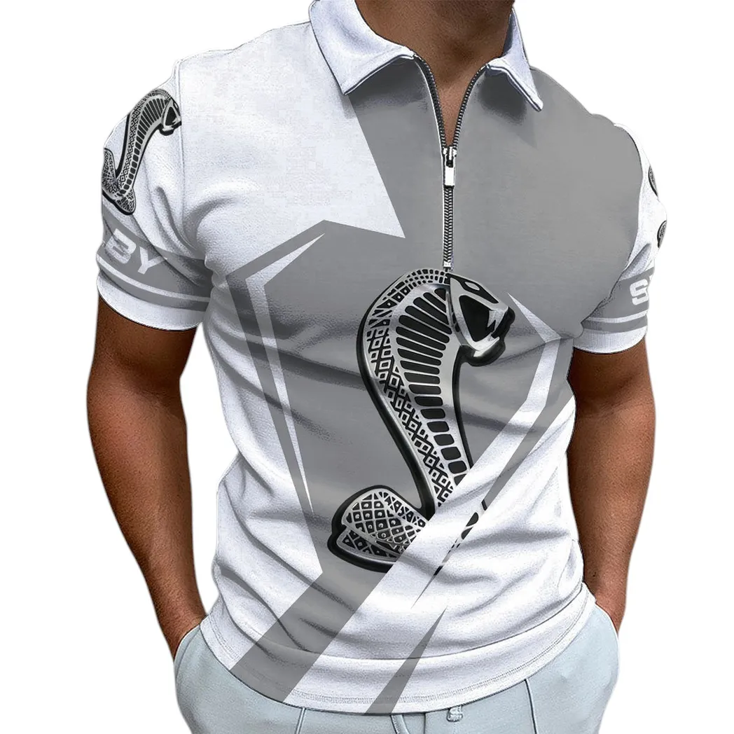 ford shelby zipper polo shirt gift for ford shelby lovers gift for him husband boyfriend car3202122525 mfjap