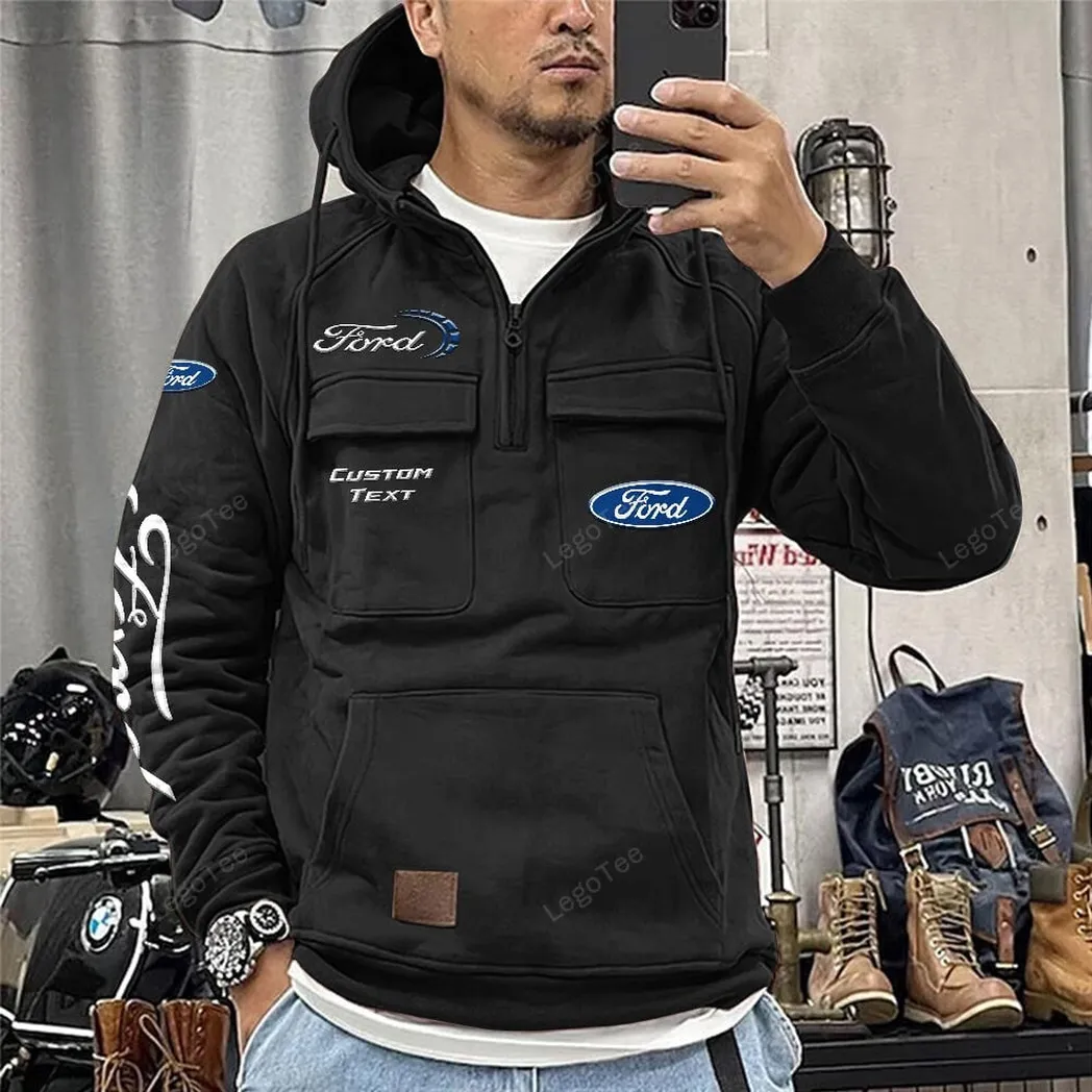 ford tactical quarter zip hoodie gift for ford lovers gift for him husband boyfriend black car96021425668 2 g7bmz