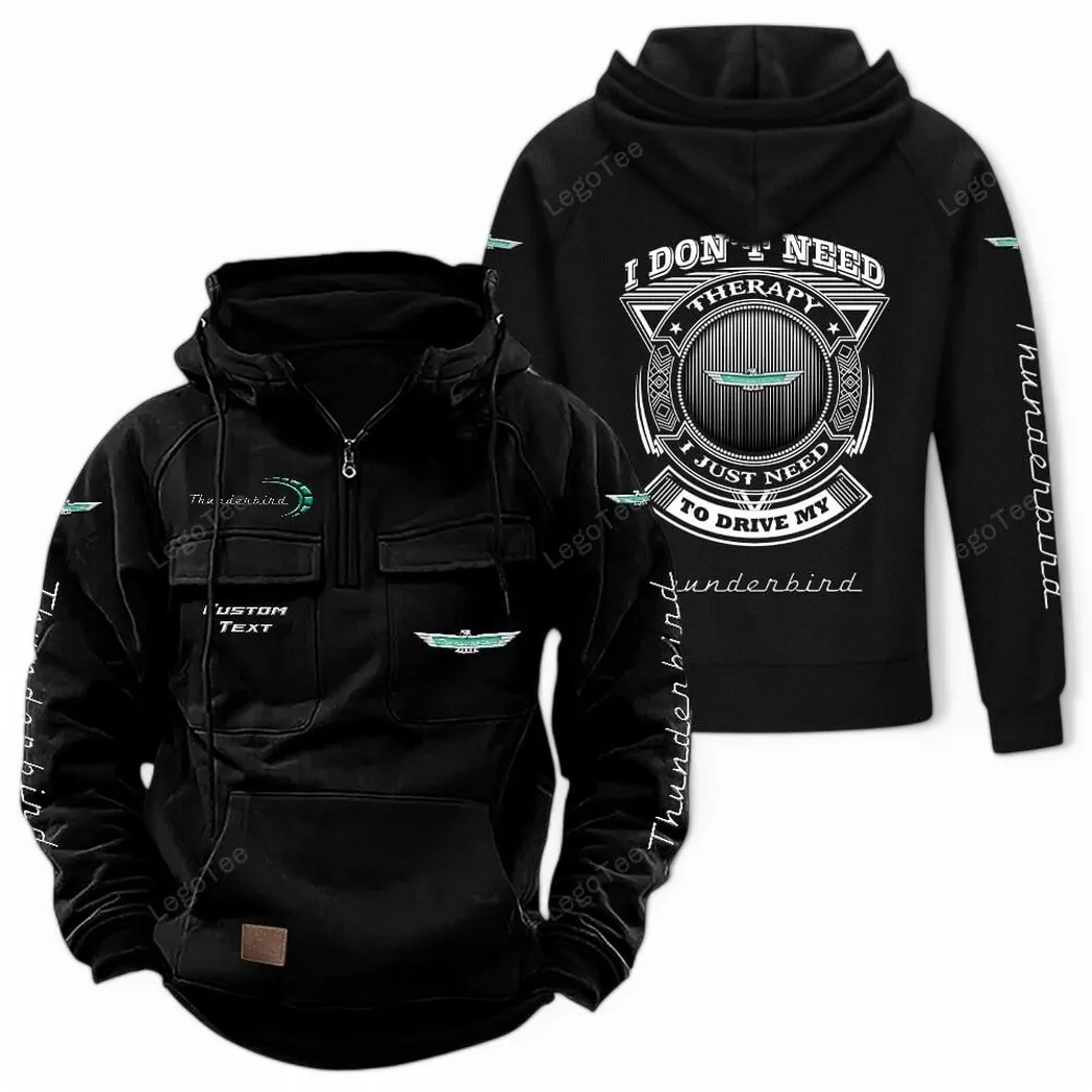 ford thunderbird tactical quarter zip hoodie car106021525038 gifts for men him husband boyfriend black