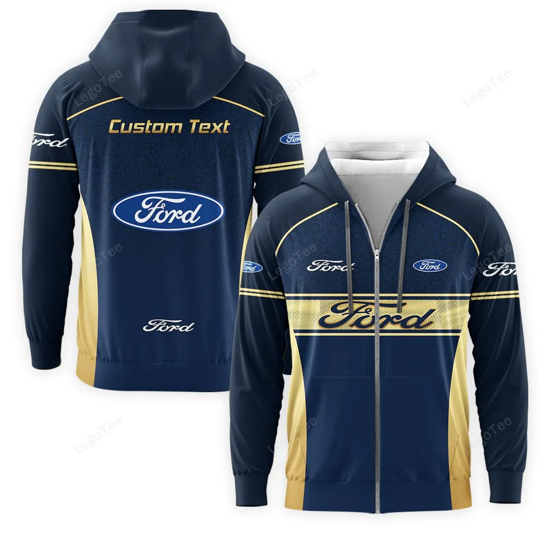 Ford Zipper Hoodie, Gift For Ford Lovers, Gift For Him, Husband, Boyfriend CAR137021325893-6