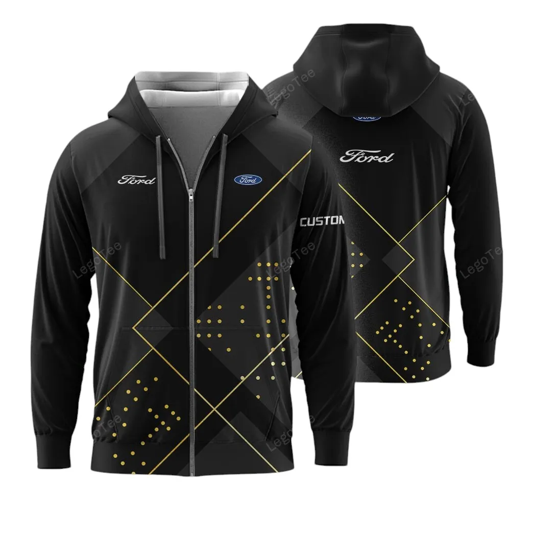 Ford Zipper Hoodie, Gift For Ford Lovers, Gift Fot Him, Husband, Boyfriend CAR11403032524