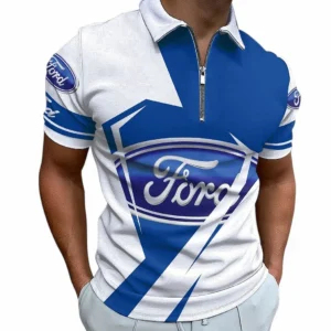 ford zipper polo shirt for men gift for ford fan car68022125891 mzrxy