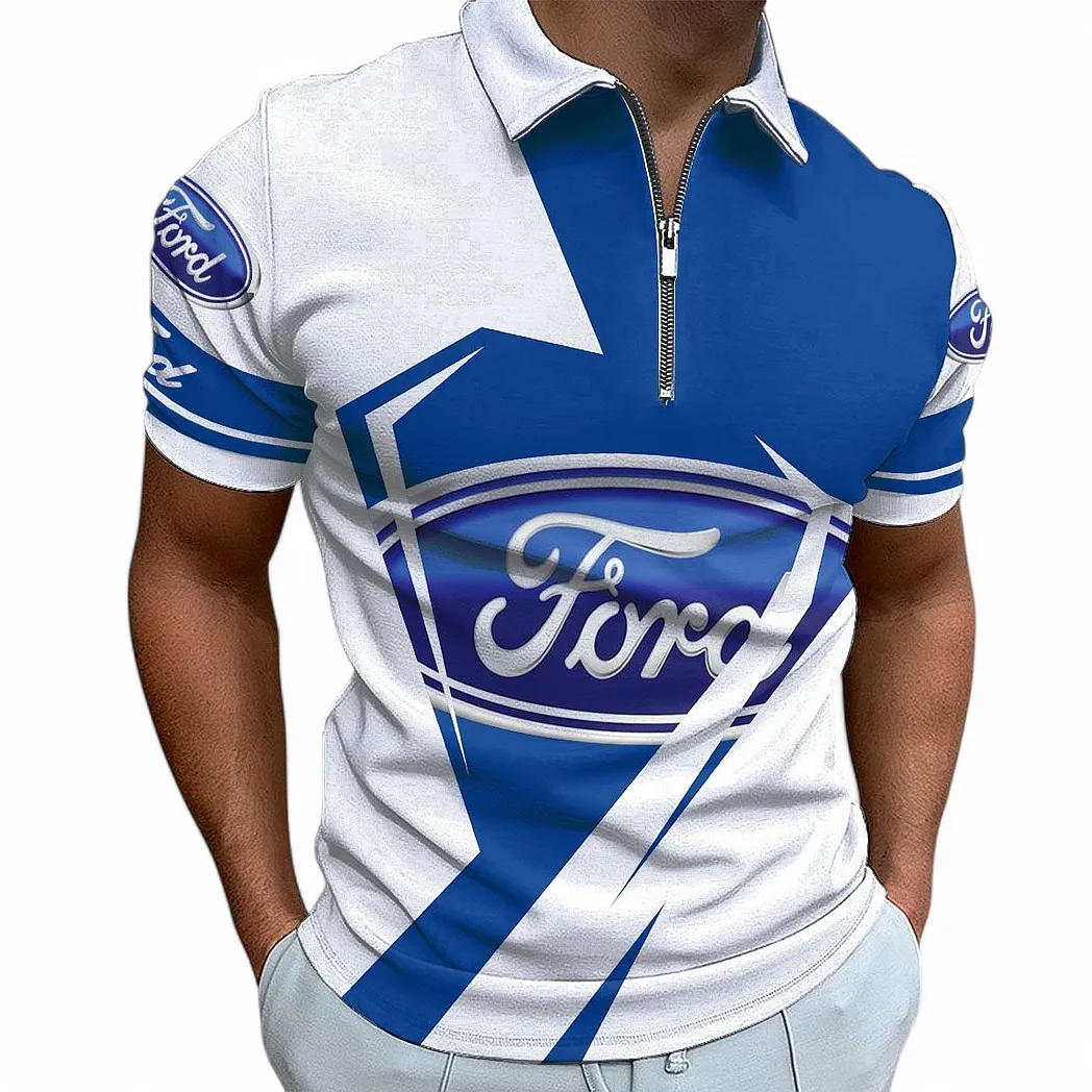 ford zipper polo shirt for men gift for ford fan car68022125891
