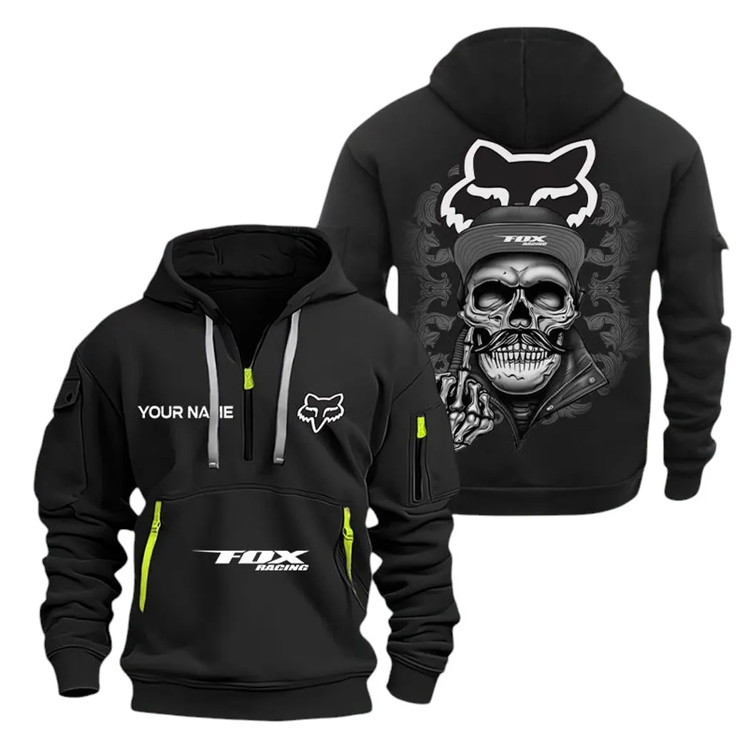 fox racing half zip hoodie for men gift for fox racing fan car166022625199 black qf8w0