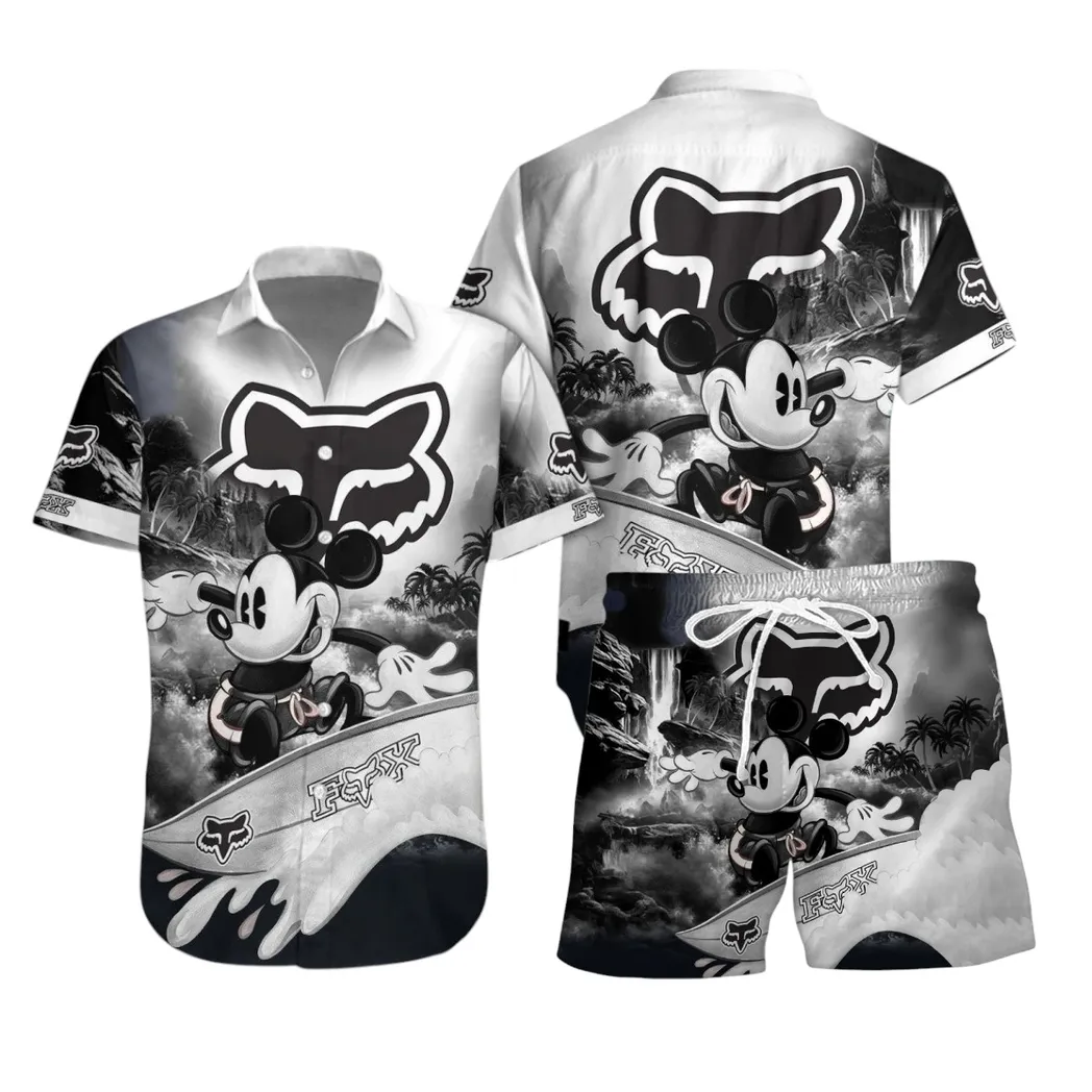 Fox Racing Hawaiian Shirt Set, Gift For Fox Racing Lovers, Gift For Him, Husband, Boyfriend CAR53030625041