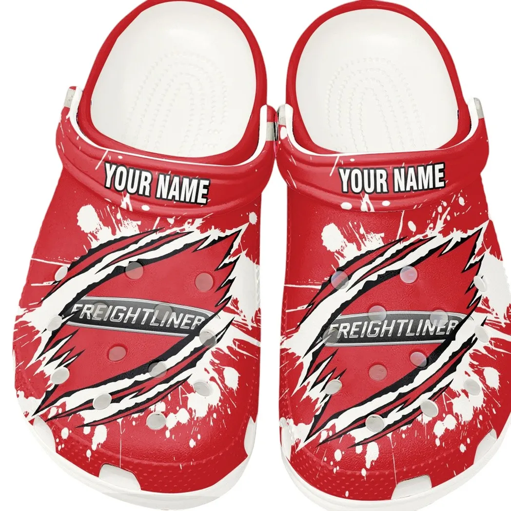 Freightliner Crocs, Gift For Freightliner Lovers, Gift For Him, Husband, Boyfriend CAR15303042508 - White