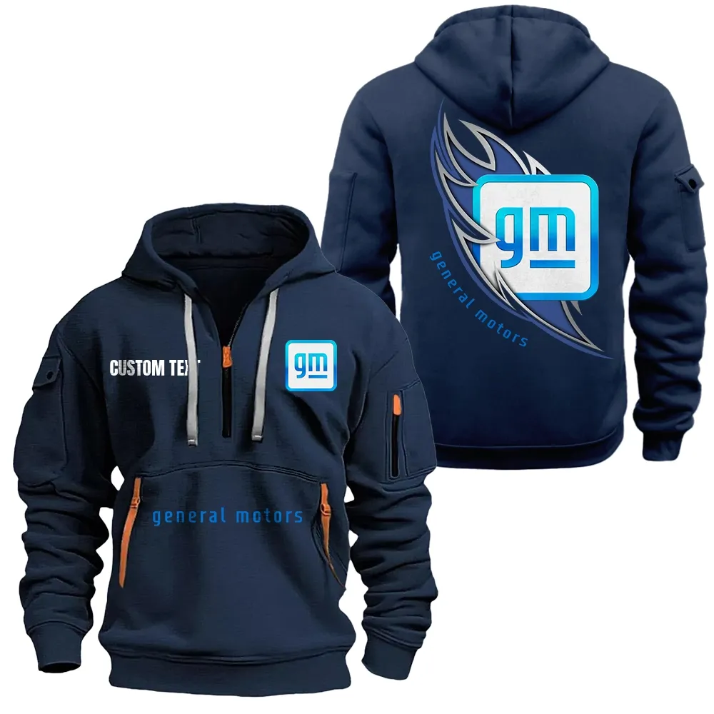 general motors hoodie half zipper car1701112088 car all over print hoodie half zipper navy 54dcr