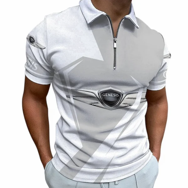 genesis zipper polo shirt for men gift for genesis fan car68022125969 cenhi
