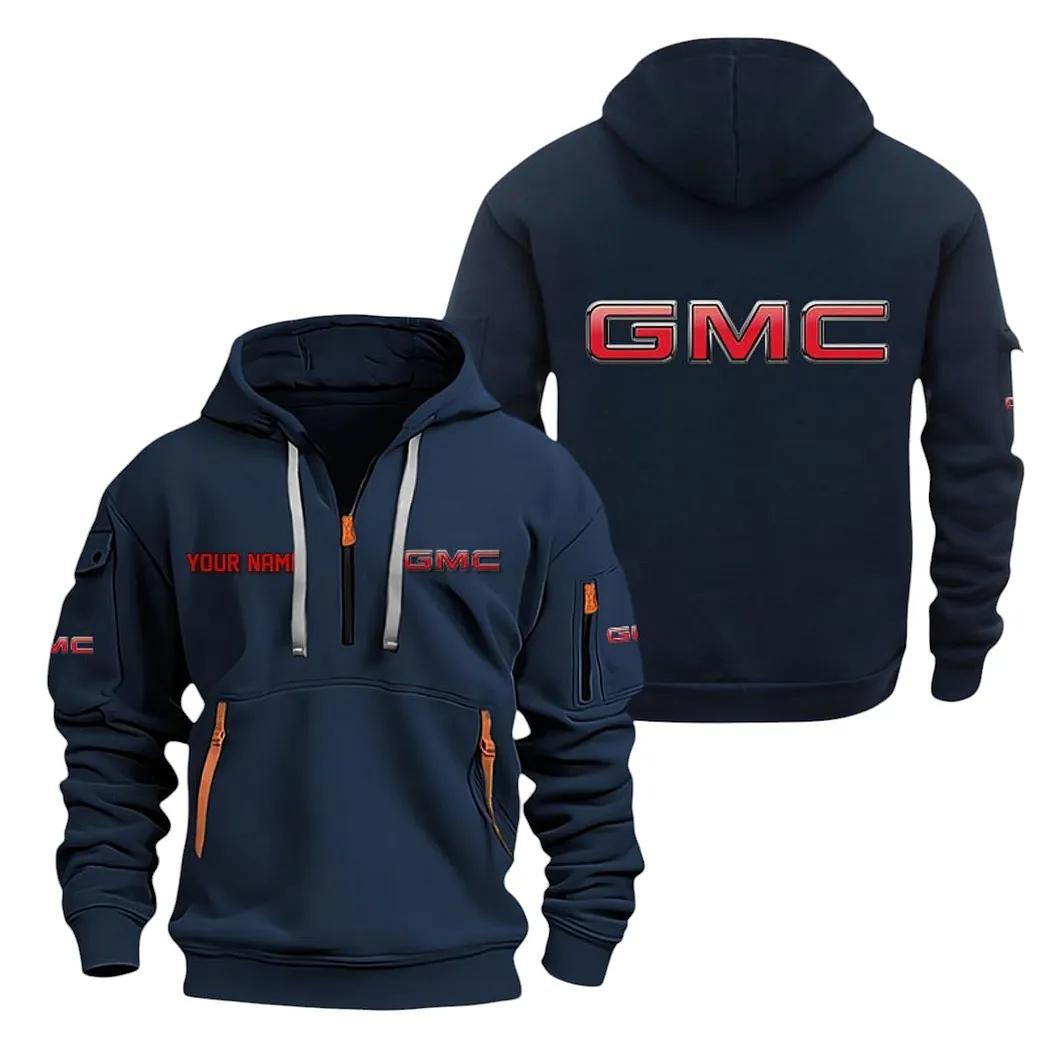 GMC Car Half Zip Hoodie For Men, Gift For GMC Car Lovers CAR20022125759 - Navy