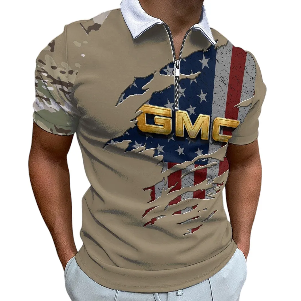 gmc car zipper polo shirt gift for gmc car lovers gift for him husband boyfriend car340213033 1 eqaey