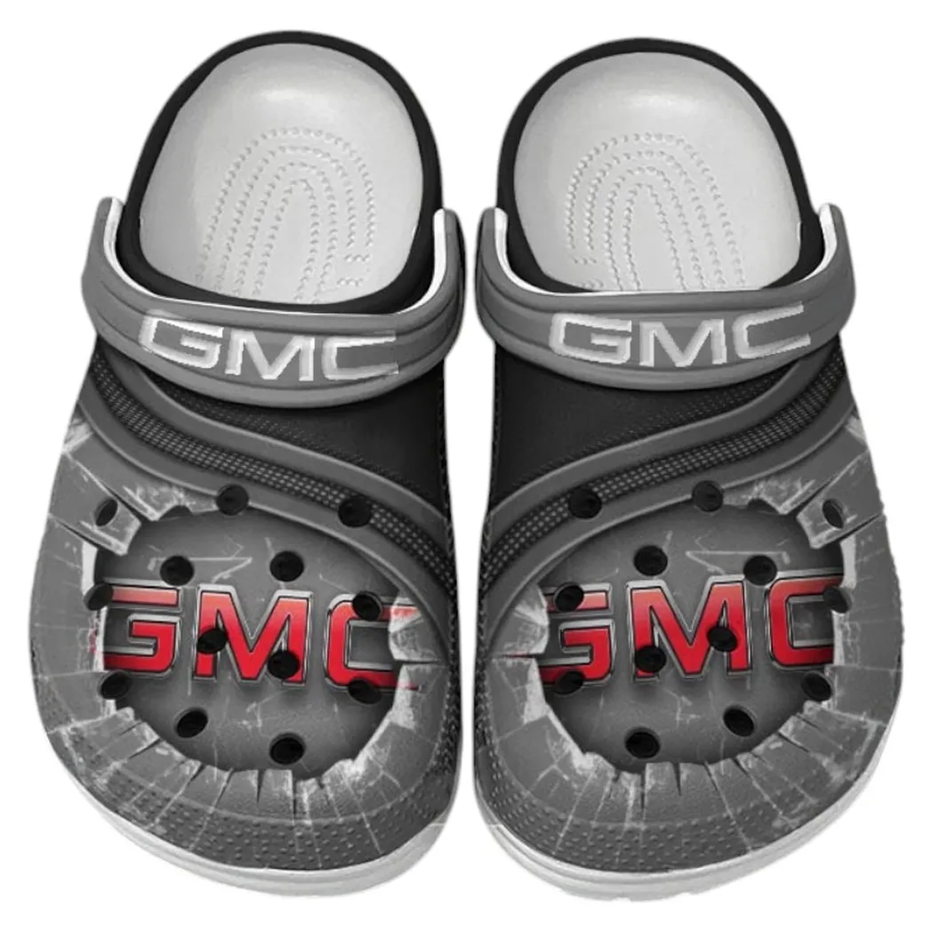 GMC Crocs Clogs Men Women, Gift For GMC Fan CAR188032025154 - Gray