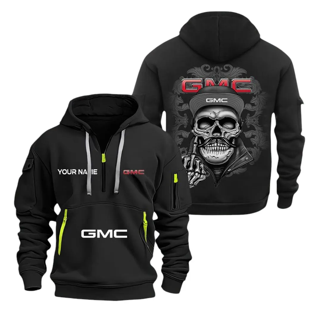 Gmc Half Zip Hoodie For Men, Gift For Gmc Fan CAR166022625131 - Black