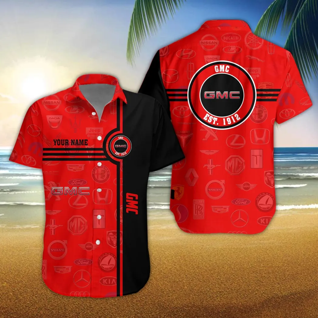 gmc hawaiian shirt for men all logo gift for gmc fan car174022525039 ockvy