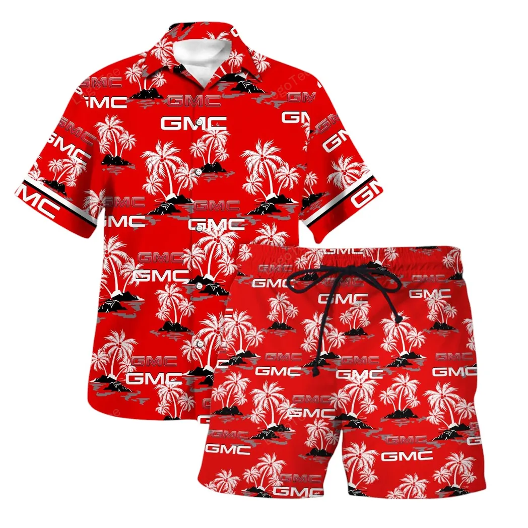 gmc hawaiian shirt set for men gift for gmc lovers gift for him husband boyfriend car144021125505 1 jqfus
