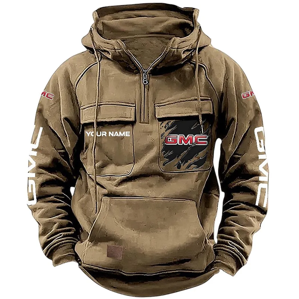 gmc hoodie tactical quarter zip gift for gmc lovers car164022425135 khaki