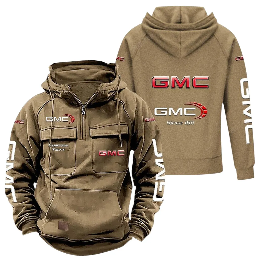 gmc tactical quarter zip hoodie gift for gmc lovers gift for him husband boyfriend khaki car96021425722 4 ngfsy