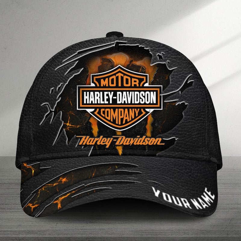 Harley Davidson Cap All Over Print Baseball Cap For Harley Davidson Fan CAR371041925557 - Black
