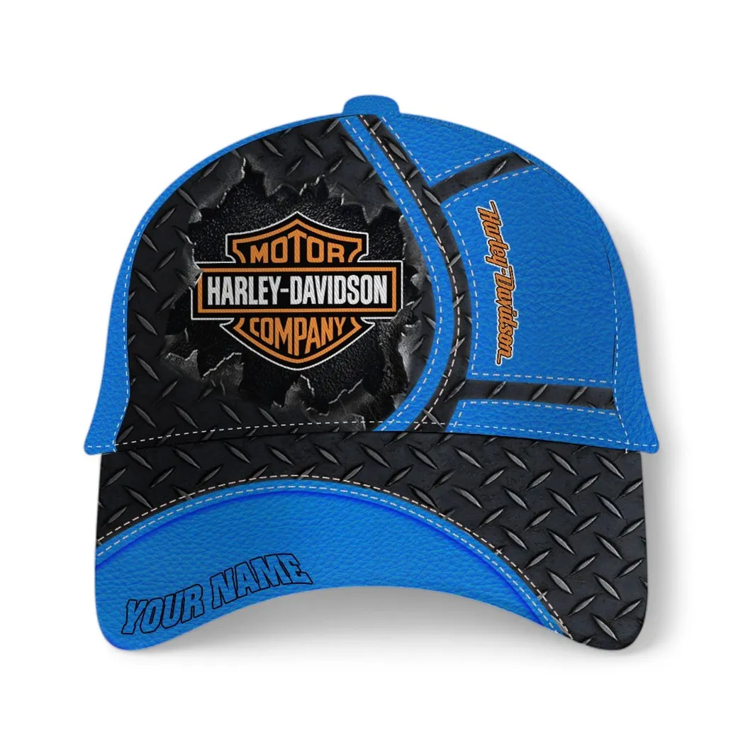 Harley Davidson Classic Cap, Gift For Harley Davidson Lovers, Gift For Him, Husband, Boyfriend - Blue CAR49021825026-1