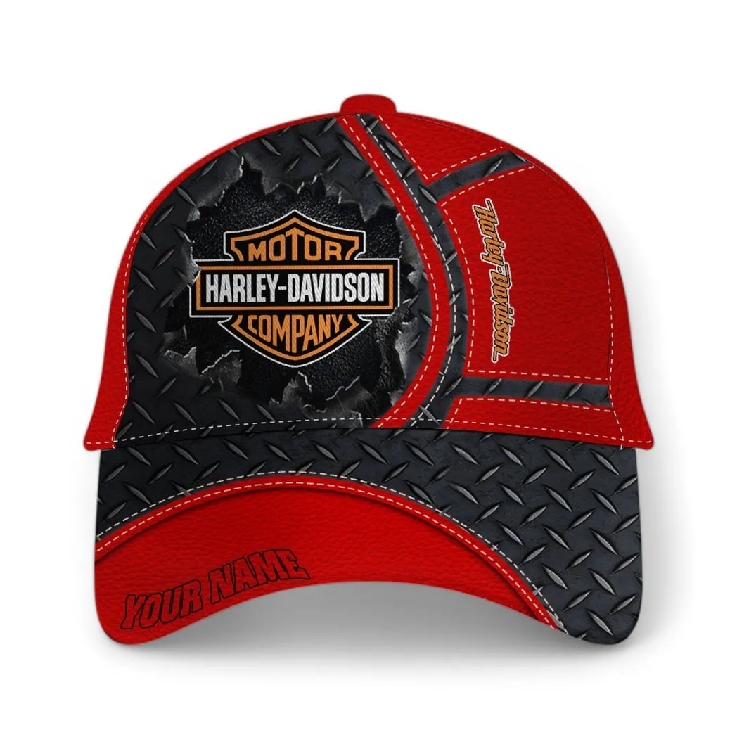 Harley Davidson Classic Cap, Gift For Harley Davidson Lovers, Gift For Him, Husband, Boyfriend - Red CAR49021825026-6
