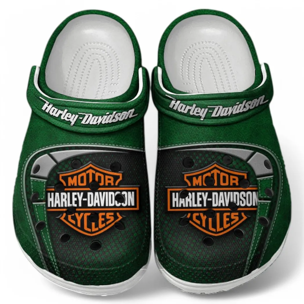 Harley Davidson Crocs Shoes, Clogs Men Women, Gift For Harley Davidson Fan CAR183031725111 - Green