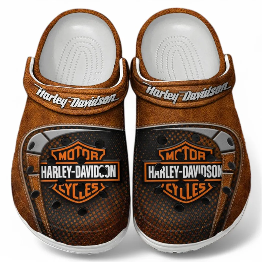 Harley Davidson Crocs Shoes, Clogs Men Women, Gift For Harley Davidson Fan CAR183031725111 - Orange