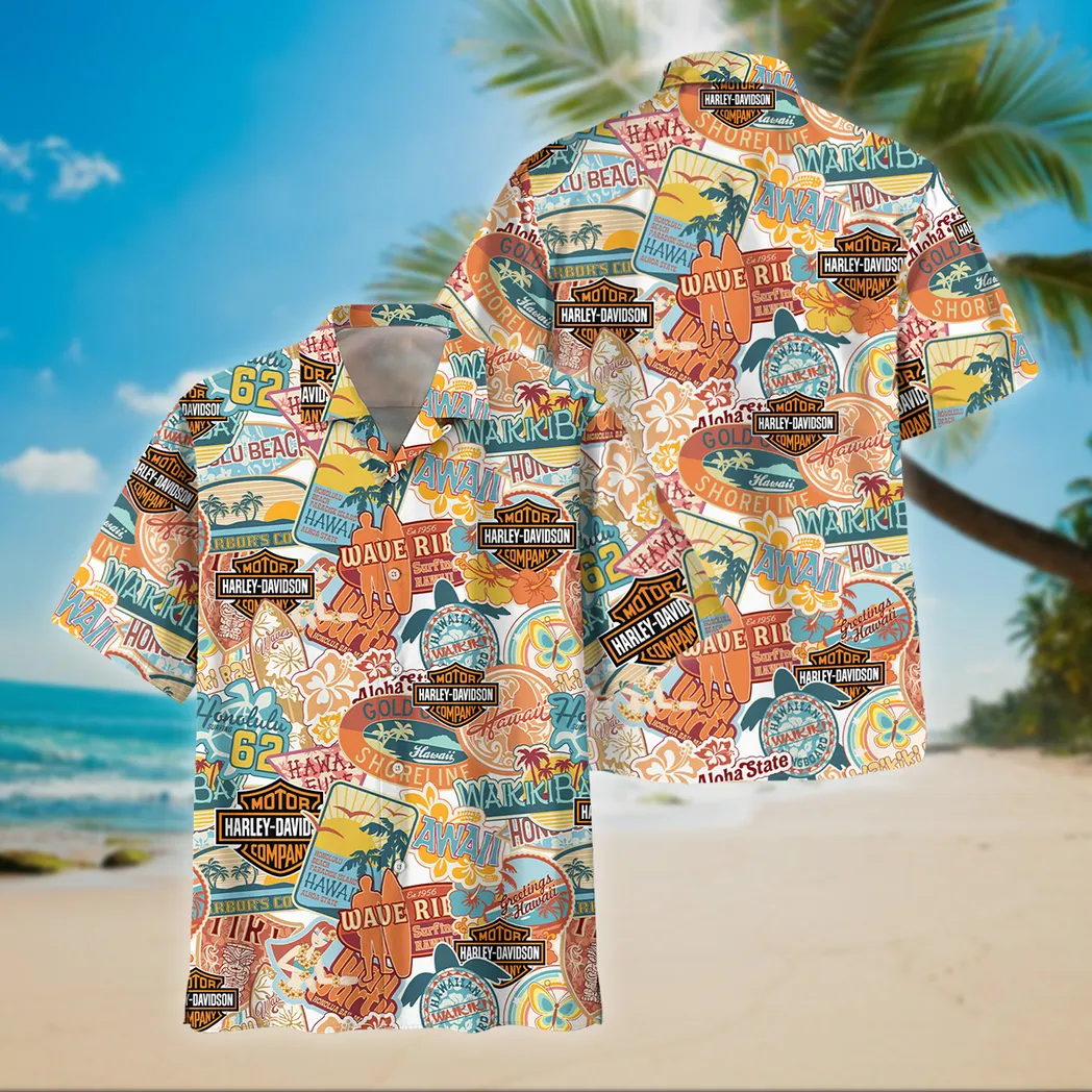 Harley Davidson Hawaiian Shirt Style Vintage Oversized, Unisex Hawaiian Shirt Summer CAR04042025670