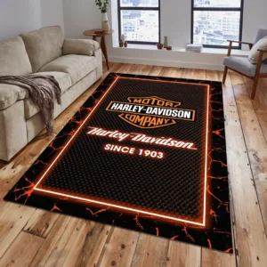 Harley Davidson Rug, All Over Print Carpet For Harley Davidson Lovers CAR5202192529 - Orange