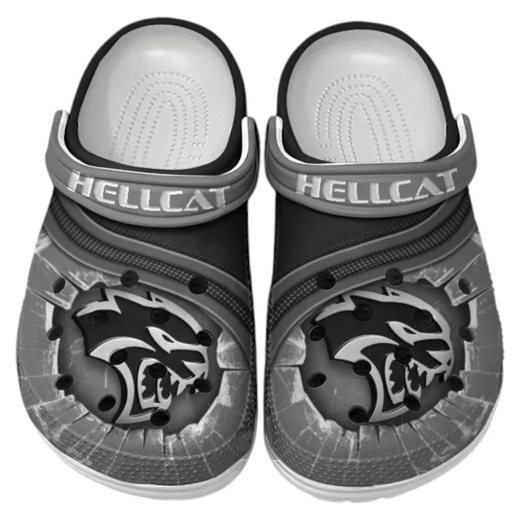 Hellcat Crocs Clogs Men Women, Gift For Hellcat Fan CAR188032025141 - Gray