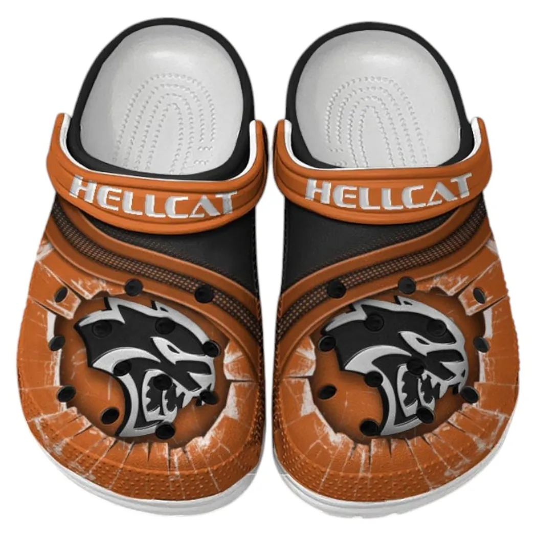 Hellcat Crocs Clogs Men Women, Gift For Hellcat Fan CAR188032025141 - Orange