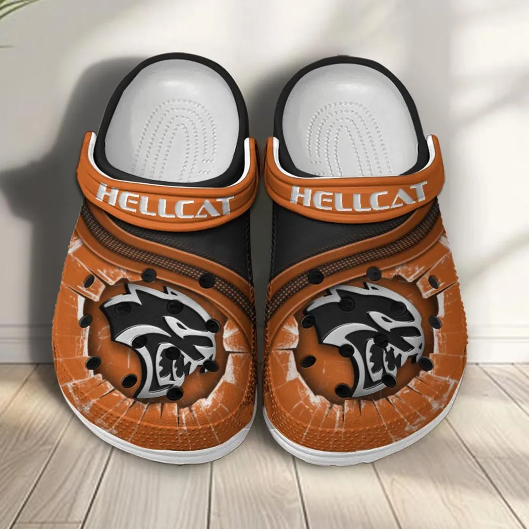 hellcat crocs clogs men women gift for hellcat fan car188032025141 orange siclr