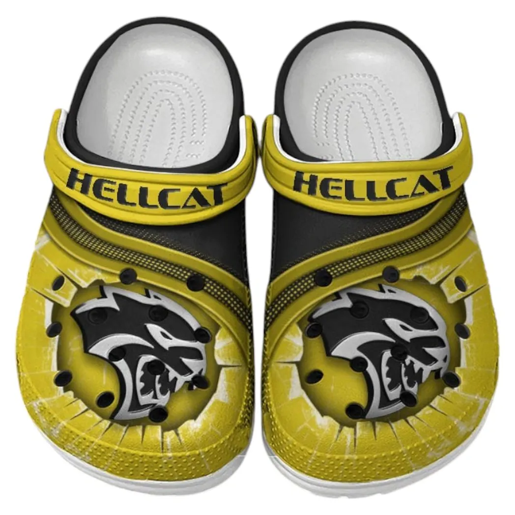 Hellcat Crocs Clogs Men Women, Gift For Hellcat Fan CAR188032025141 - Yellow