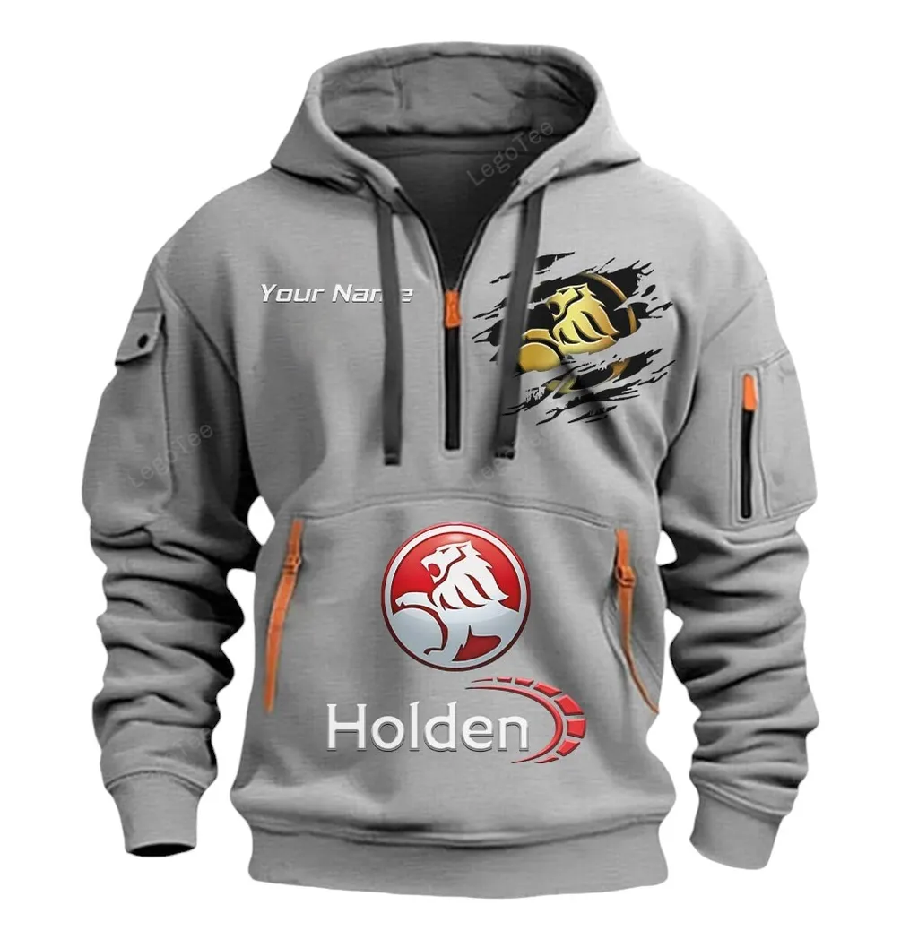 Holden Half Zip Hoodie CAR113021425813, Best Gift for Him, Husband, Boyfriend - Gray holden half zip hoodie car113021425813 best gift for him husband boyfriend gray w3irr