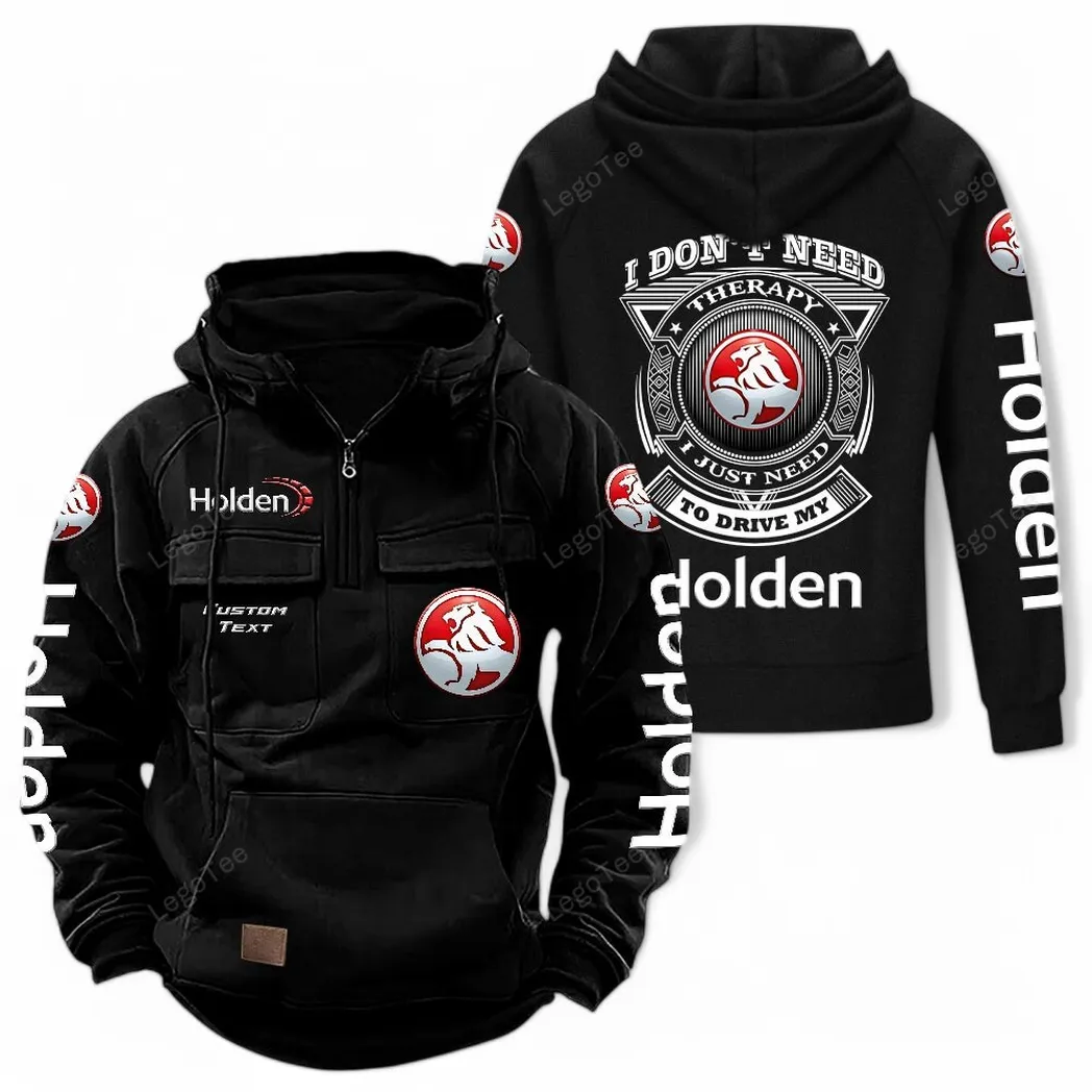 Holden Tactical Quarter Zip Hoodie CAR106021525034, Gifts For Men, Him, Husband, Boyfriend - Black