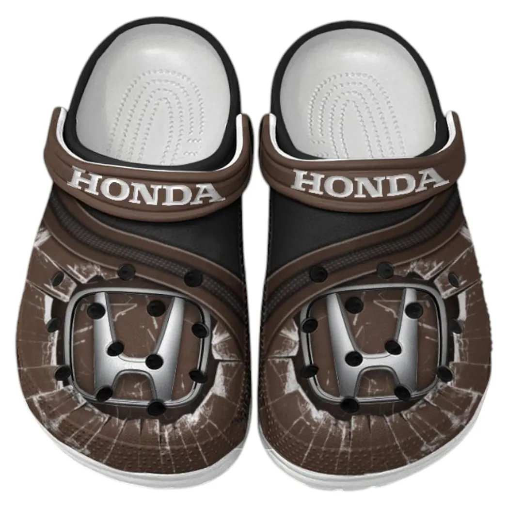 Honda Crocs Clogs Men Women, Gift For Honda Fan CAR188032025113 - Brown
