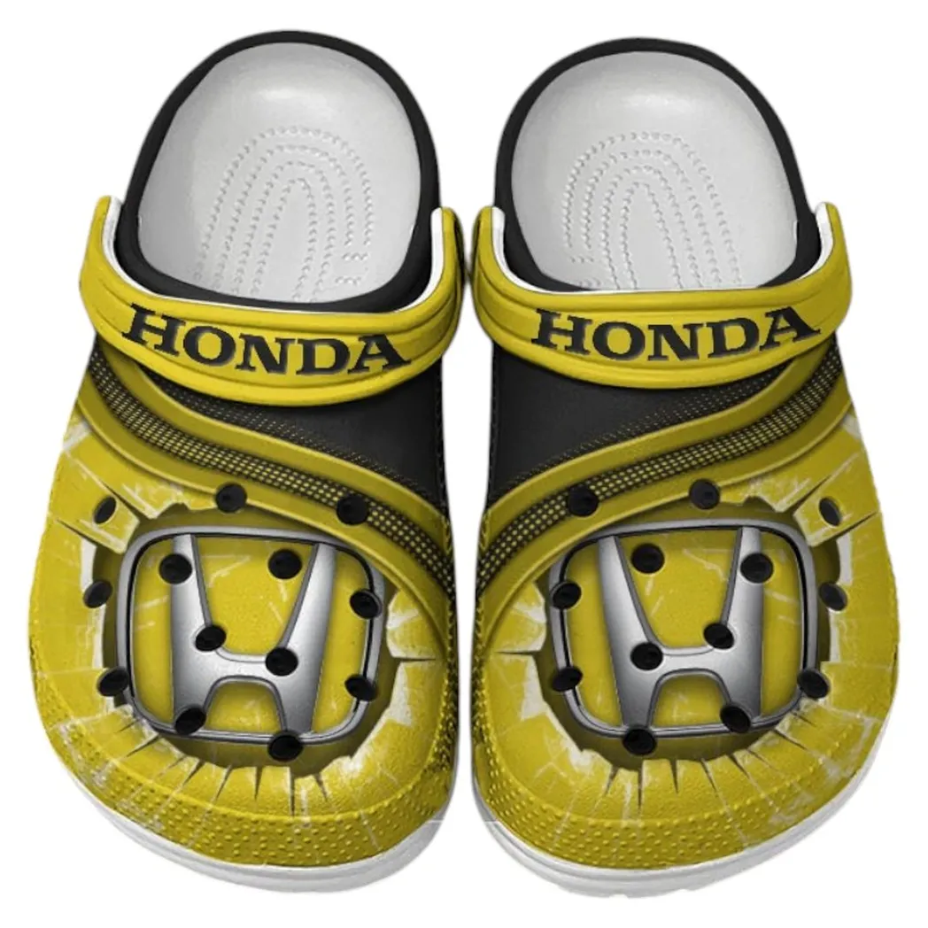 Honda Crocs Clogs Men Women, Gift For Honda Fan CAR188032025113 - Yellow