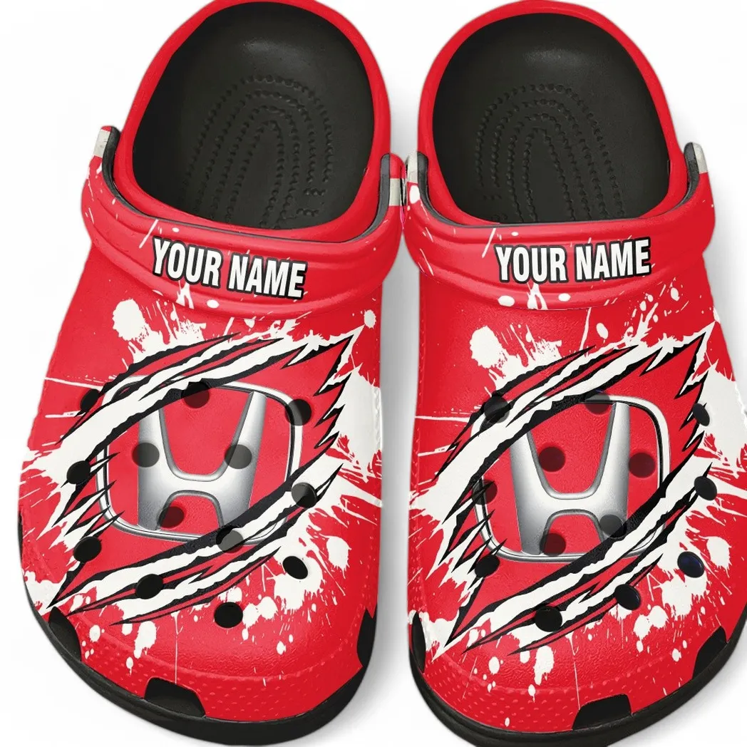 Honda Crocs, Gift For Honda Lovers, Gift For Him, Husband, Boyfriend CAR5602192532 - Black