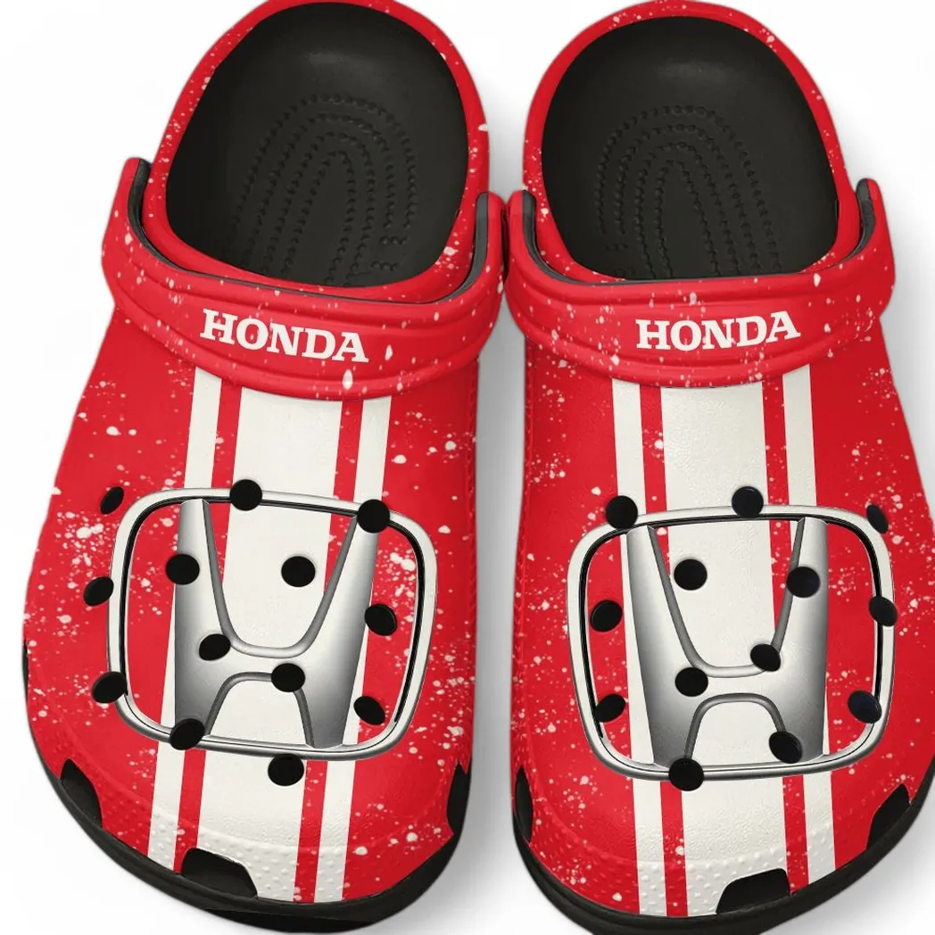 Honda Crocs, Gift For Honda Lovers, Gift For Him, Husband, Boyfriend CAR62022025014 - Black