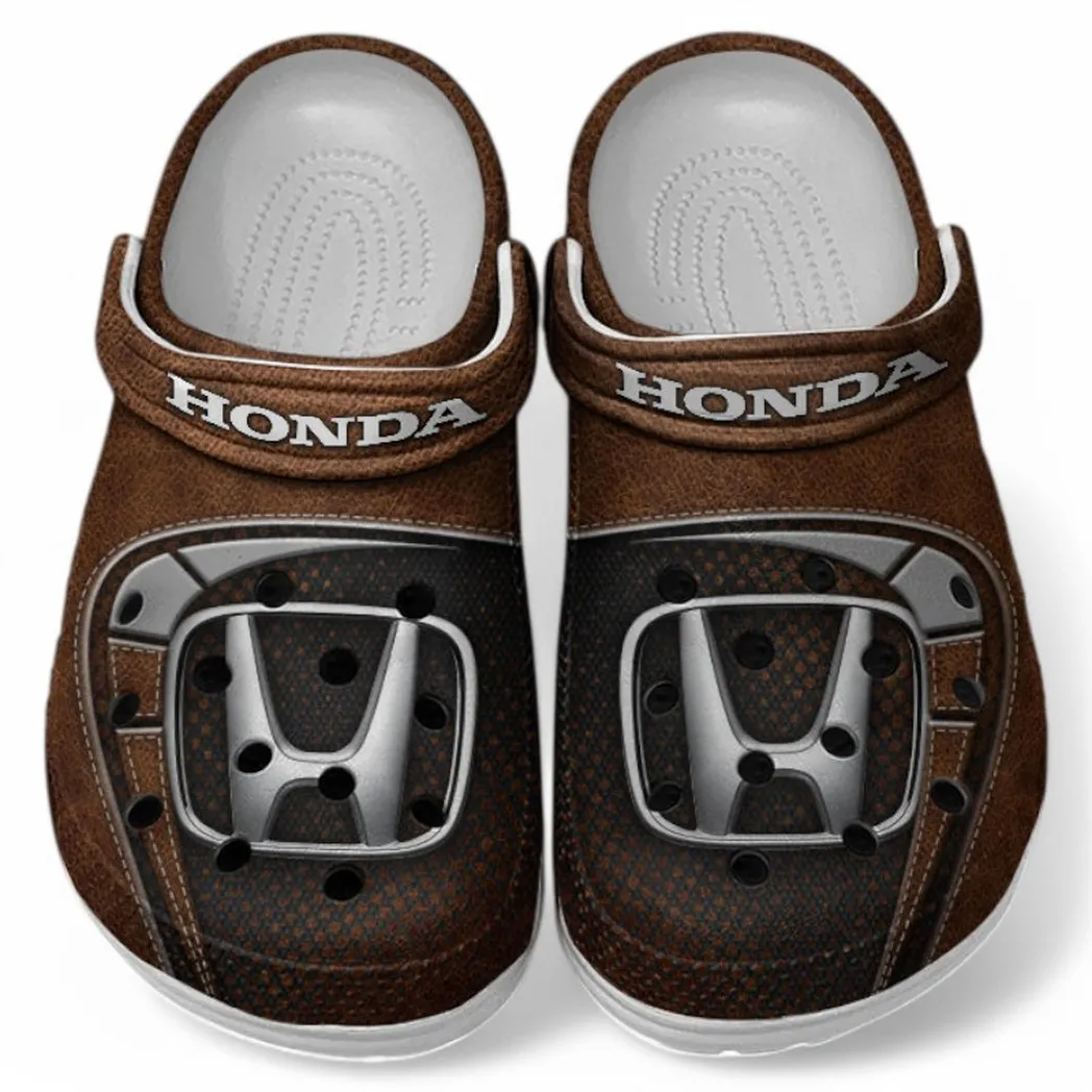 Honda Crocs Sandals For Men Women, Gift For Honda Fan CAR177031425621 - Brown