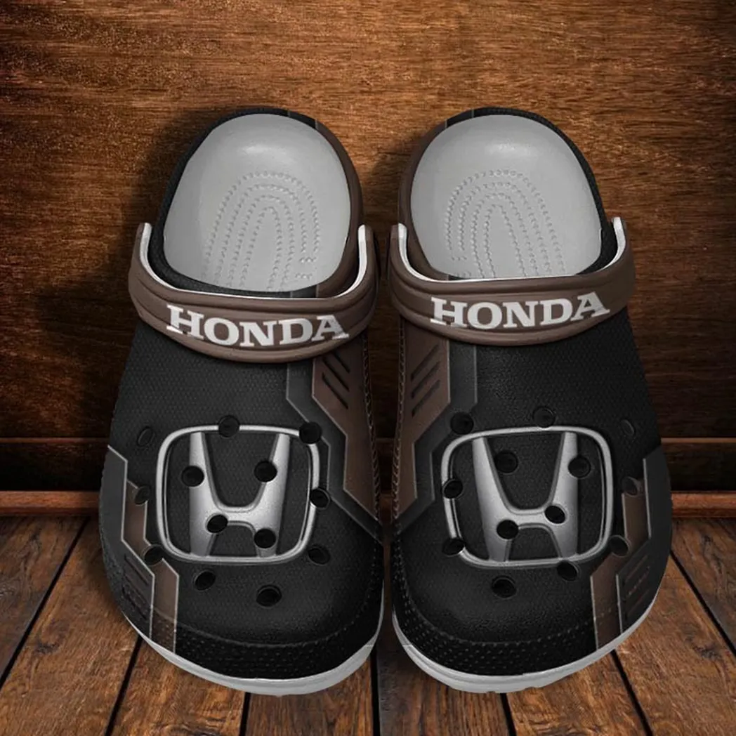 honda crocs shoes clogs men women gift for honda fan car185031525250 brown lftie