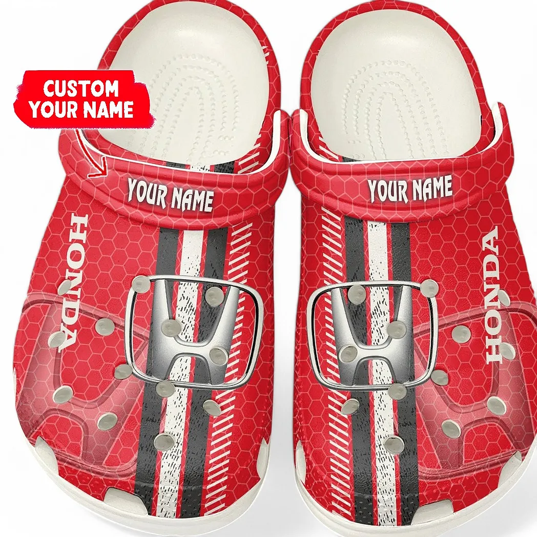 Honda Crocs Shoes Gift For Honda Lovers, Birthday Gift For Husband, Boyfriend CAR82022025599 - White