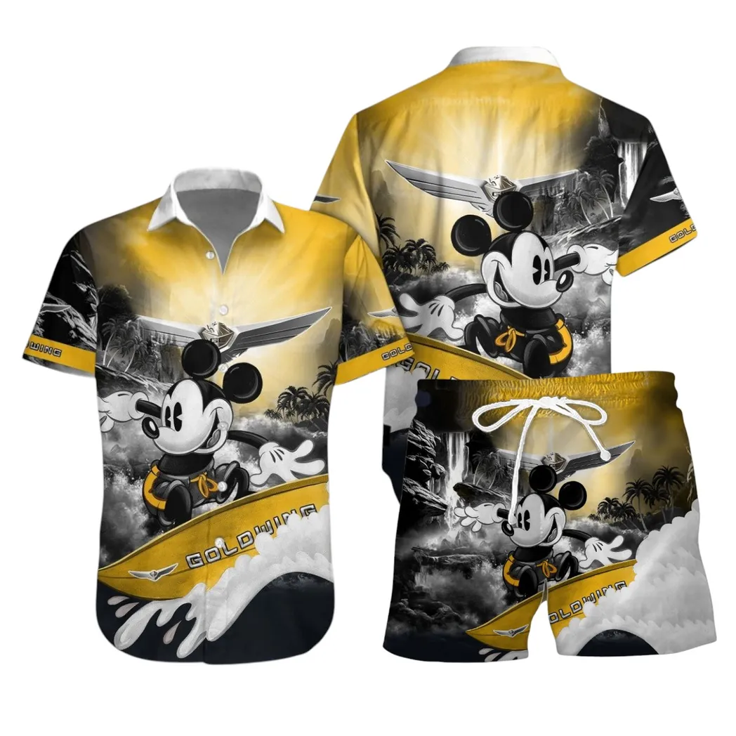 honda gold hawaiian shirt set gift for honda gold lovers gift for him husband boyfriend car53030625048 uq5fi