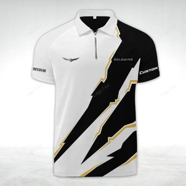 honda gold wing zipper polo shirt gift for honda gold wing lovers gift for gift for him husband boyfriend car128021025052