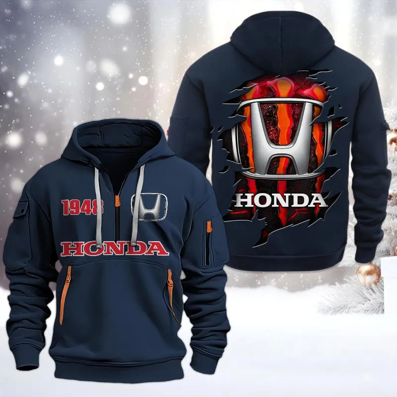 honda half zip hoodie all over print half zip hoodies for men car198032731 navy