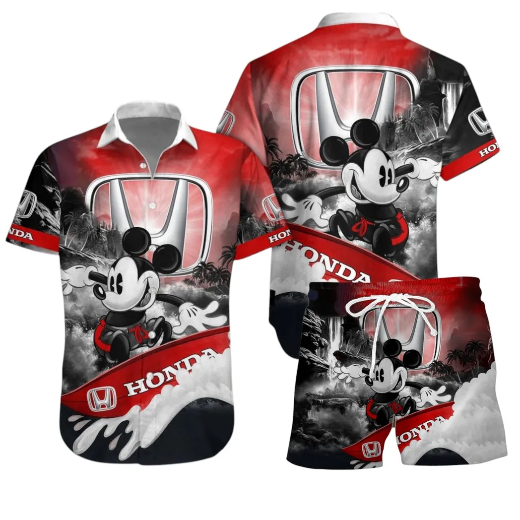 Honda Hawaiian Shirt Set, Gift For Honda Lovers, Gift For Him, Husband, Boyfriend CAR53030625051